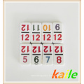 Double 12 Number theme colorful domino with leather box